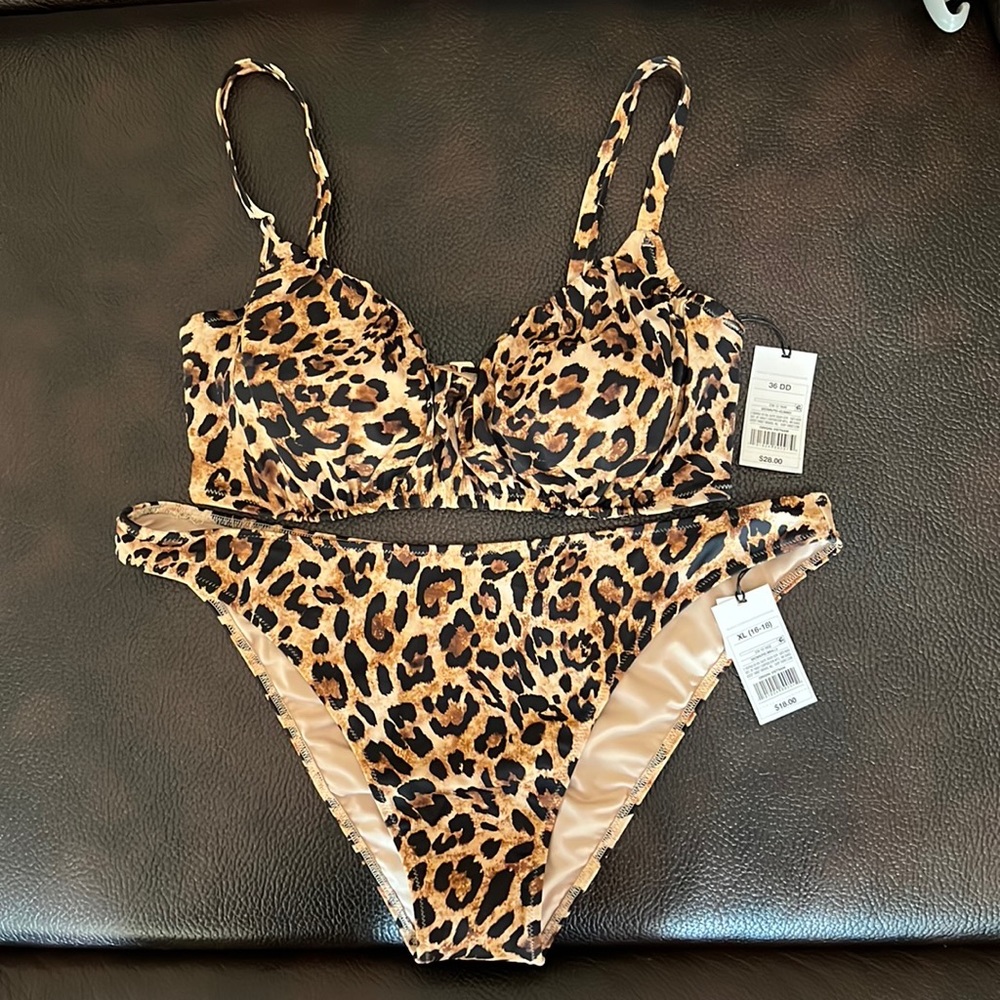 Brand new Animal print bikini with tags